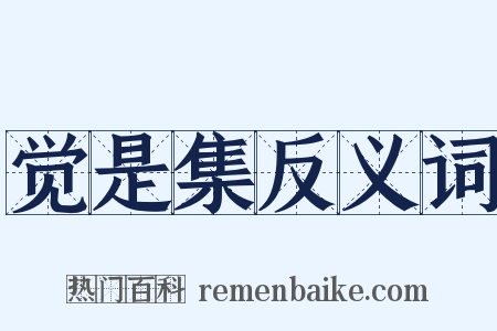 觉是集反义词是什么意思的图片